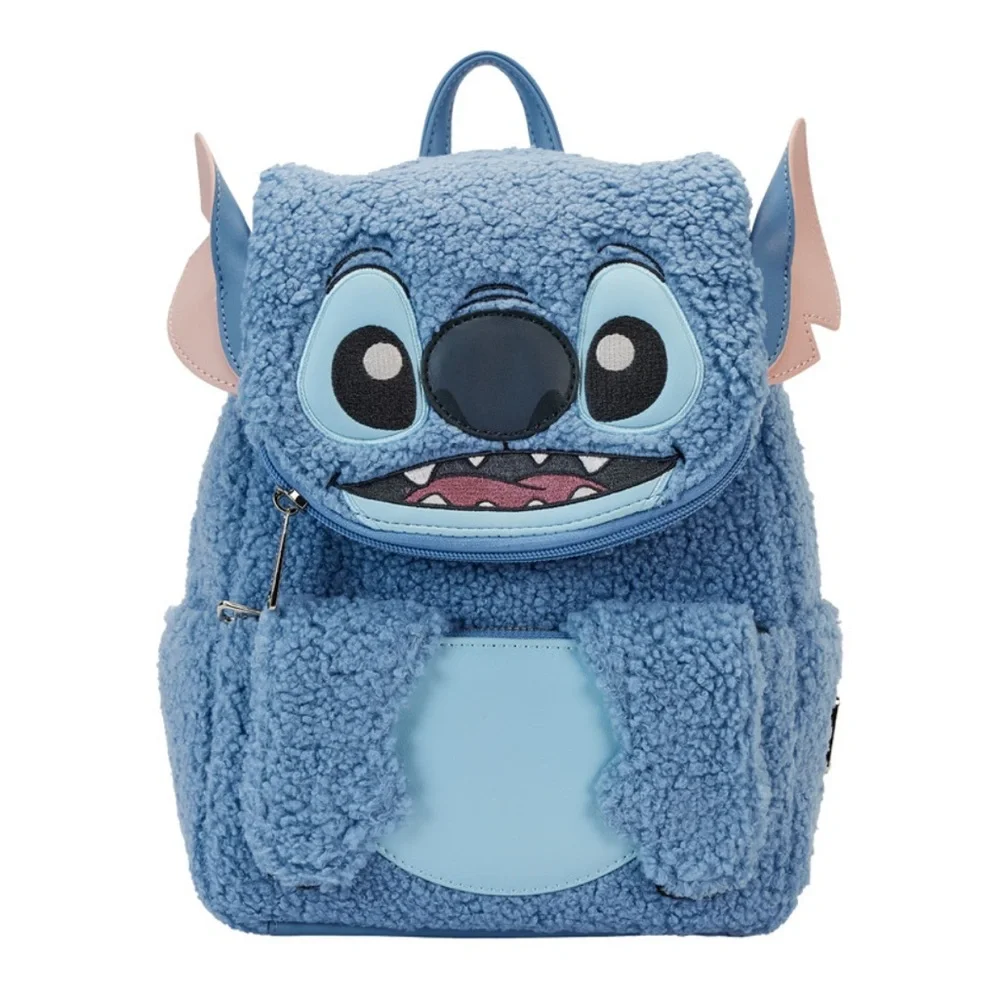 Loungefly Stitch Furry Backpack and Wallet Set - Picture 2 of 11